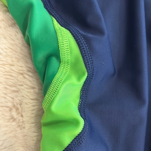 Speedo girls one-piece swimsuit size 22 in navy blue and green - Picture 3 of 8